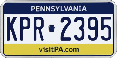 PA license plate KPR2395