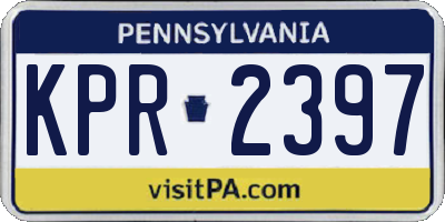 PA license plate KPR2397