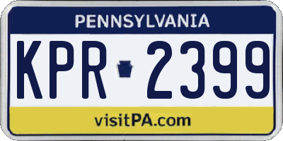 PA license plate KPR2399