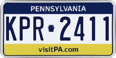 PA license plate KPR2411