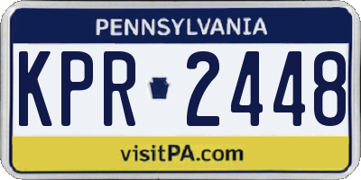 PA license plate KPR2448