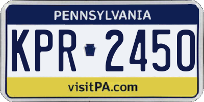PA license plate KPR2450