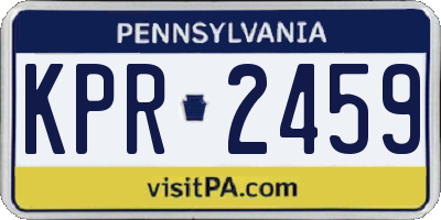PA license plate KPR2459