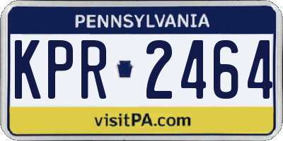PA license plate KPR2464