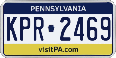 PA license plate KPR2469