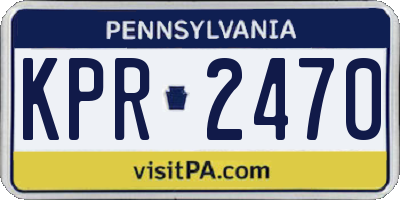 PA license plate KPR2470
