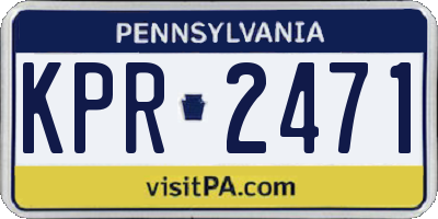 PA license plate KPR2471