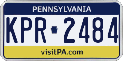 PA license plate KPR2484