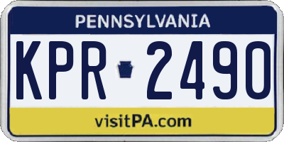 PA license plate KPR2490