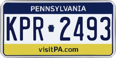PA license plate KPR2493