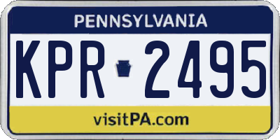 PA license plate KPR2495