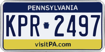 PA license plate KPR2497