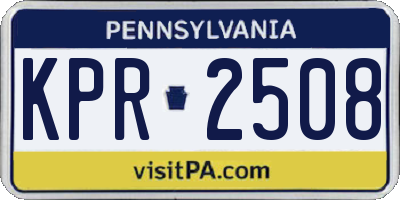PA license plate KPR2508
