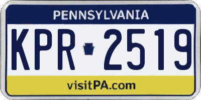 PA license plate KPR2519