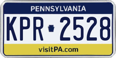 PA license plate KPR2528