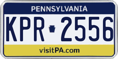PA license plate KPR2556