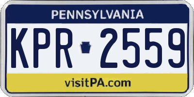 PA license plate KPR2559