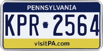 PA license plate KPR2564