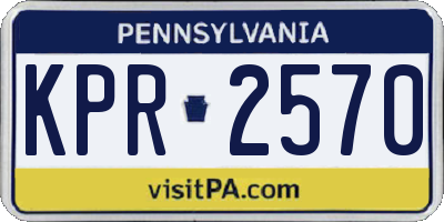 PA license plate KPR2570