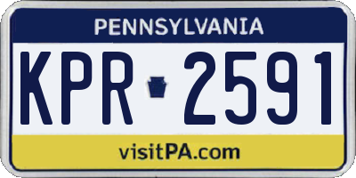 PA license plate KPR2591