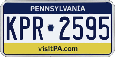 PA license plate KPR2595