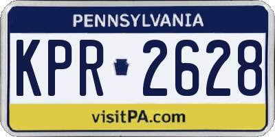 PA license plate KPR2628