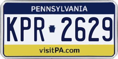 PA license plate KPR2629