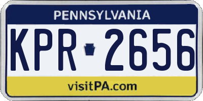 PA license plate KPR2656