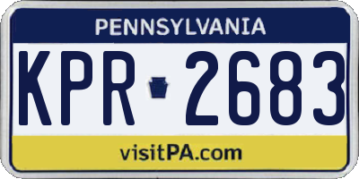 PA license plate KPR2683