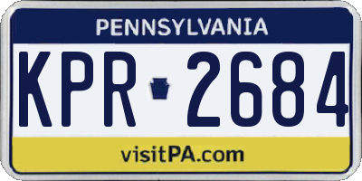 PA license plate KPR2684