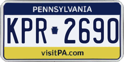 PA license plate KPR2690
