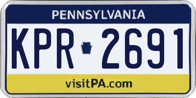 PA license plate KPR2691