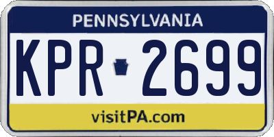 PA license plate KPR2699