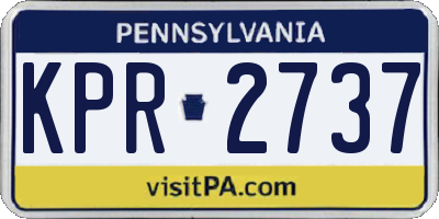 PA license plate KPR2737