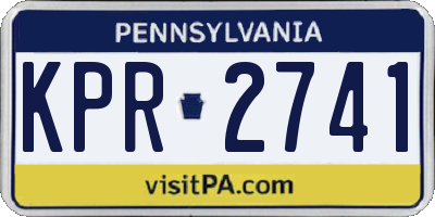 PA license plate KPR2741