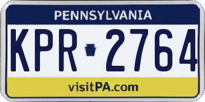 PA license plate KPR2764