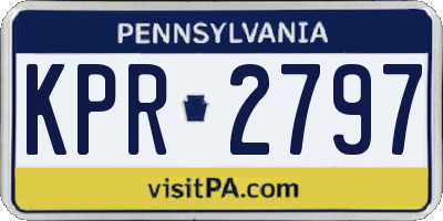PA license plate KPR2797