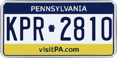 PA license plate KPR2810