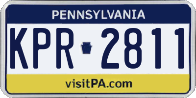 PA license plate KPR2811