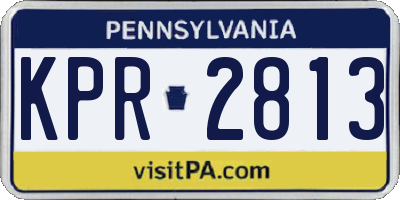 PA license plate KPR2813