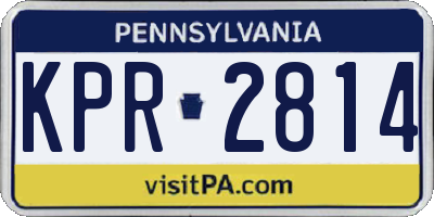 PA license plate KPR2814