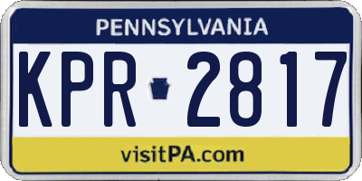 PA license plate KPR2817