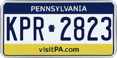 PA license plate KPR2823