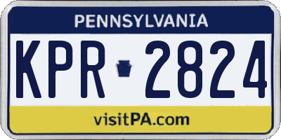PA license plate KPR2824