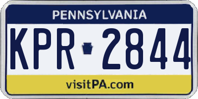 PA license plate KPR2844