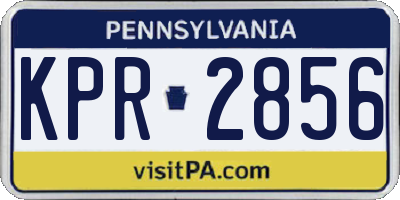PA license plate KPR2856