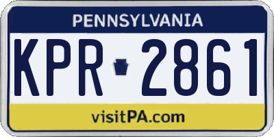PA license plate KPR2861