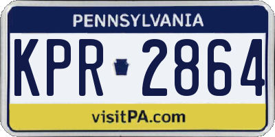 PA license plate KPR2864