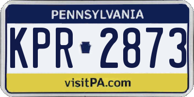 PA license plate KPR2873