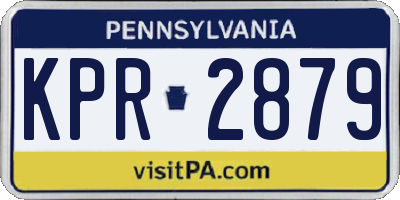 PA license plate KPR2879